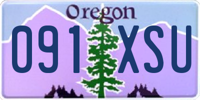 OR license plate 091XSU