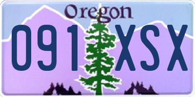 OR license plate 091XSX