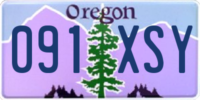 OR license plate 091XSY