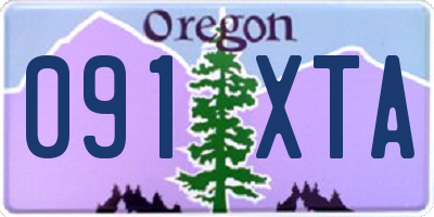 OR license plate 091XTA