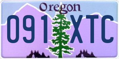 OR license plate 091XTC