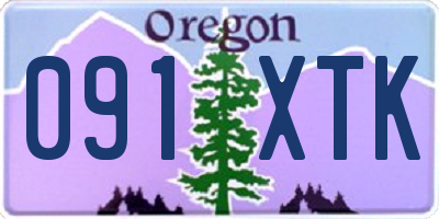 OR license plate 091XTK