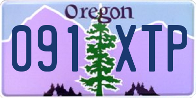 OR license plate 091XTP