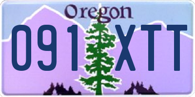OR license plate 091XTT