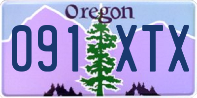 OR license plate 091XTX