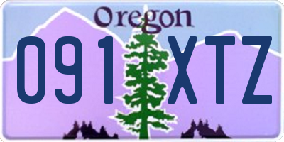 OR license plate 091XTZ