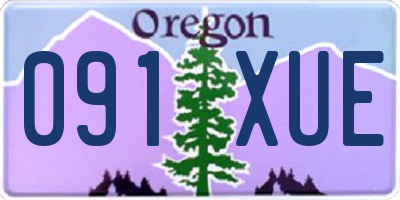 OR license plate 091XUE