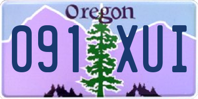 OR license plate 091XUI