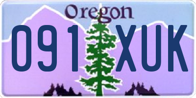 OR license plate 091XUK