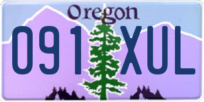 OR license plate 091XUL