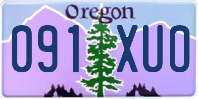 OR license plate 091XUO