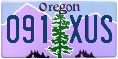 OR license plate 091XUS