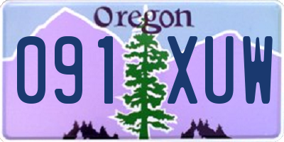 OR license plate 091XUW