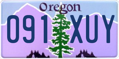 OR license plate 091XUY