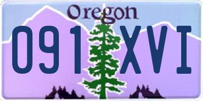 OR license plate 091XVI
