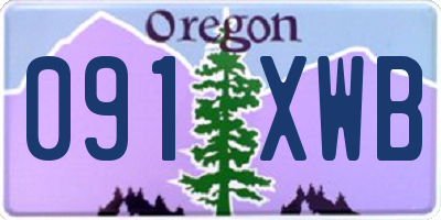 OR license plate 091XWB