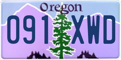 OR license plate 091XWD