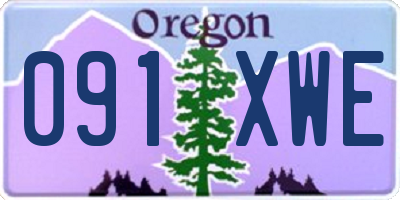 OR license plate 091XWE