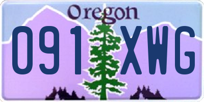 OR license plate 091XWG