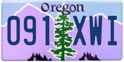 OR license plate 091XWI