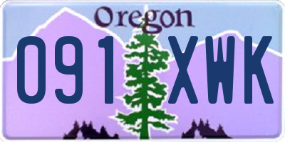 OR license plate 091XWK