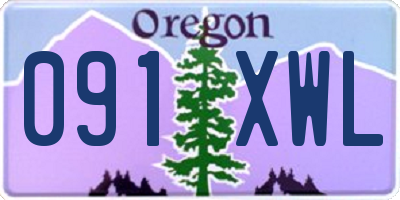 OR license plate 091XWL