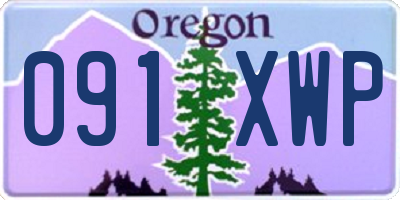 OR license plate 091XWP