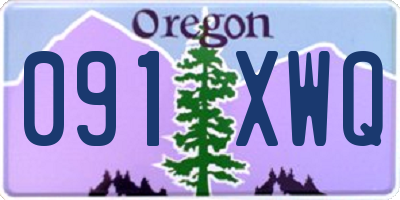OR license plate 091XWQ