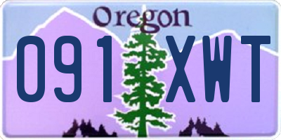 OR license plate 091XWT