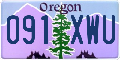 OR license plate 091XWU