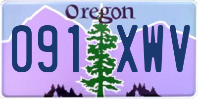 OR license plate 091XWV