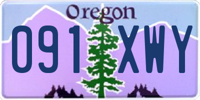 OR license plate 091XWY