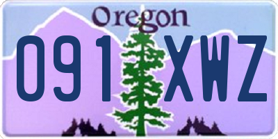 OR license plate 091XWZ