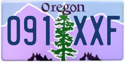 OR license plate 091XXF