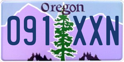 OR license plate 091XXN