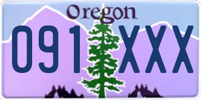 OR license plate 091XXX