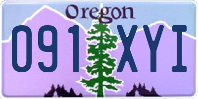 OR license plate 091XYI