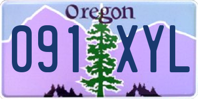 OR license plate 091XYL