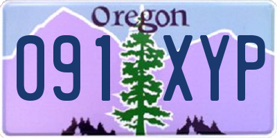 OR license plate 091XYP