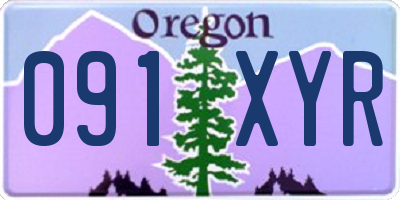 OR license plate 091XYR