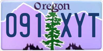 OR license plate 091XYT