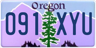 OR license plate 091XYU