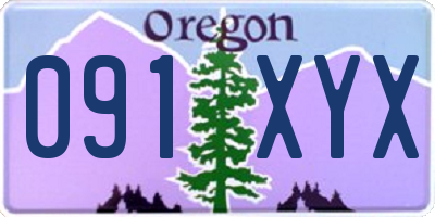 OR license plate 091XYX