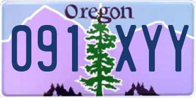 OR license plate 091XYY