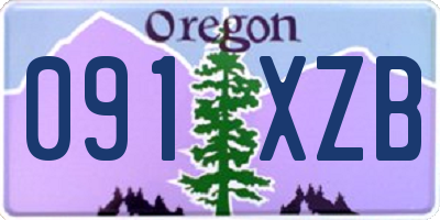 OR license plate 091XZB
