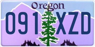 OR license plate 091XZD