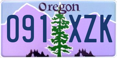OR license plate 091XZK