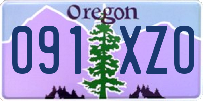 OR license plate 091XZO