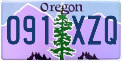 OR license plate 091XZQ