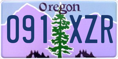 OR license plate 091XZR